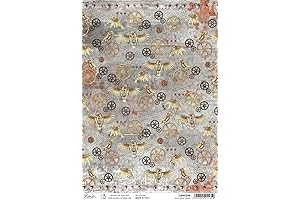 ciao bella paper collections | A4 Rice Paper - Piuma Electrical Wings - CBRP249