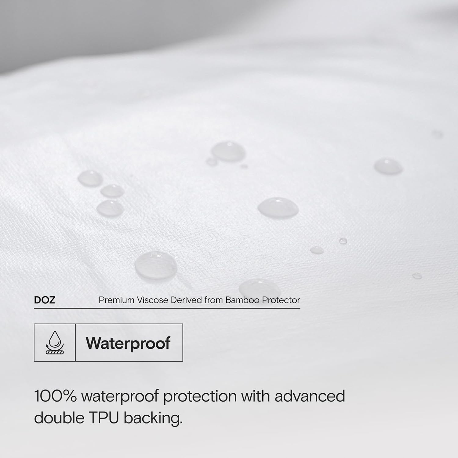 DOZ Mattress Protector, 100% Viscose Derived from Bamboo Surface, 3D Air Fabric Mattress Cover, 100% Waterproof, Cooling, Ultra Soft, Noiseless, Machine Washable, 16 inch Deep Pocket (King)