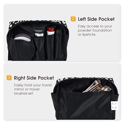 Miniatura 4 de Narwey Pequeña bolsa de maquillaje de guepardo para bolso, mini bolsa de cosméticos, bolsa de maquillaje de viaje con cremallera, bonitas bolsas de