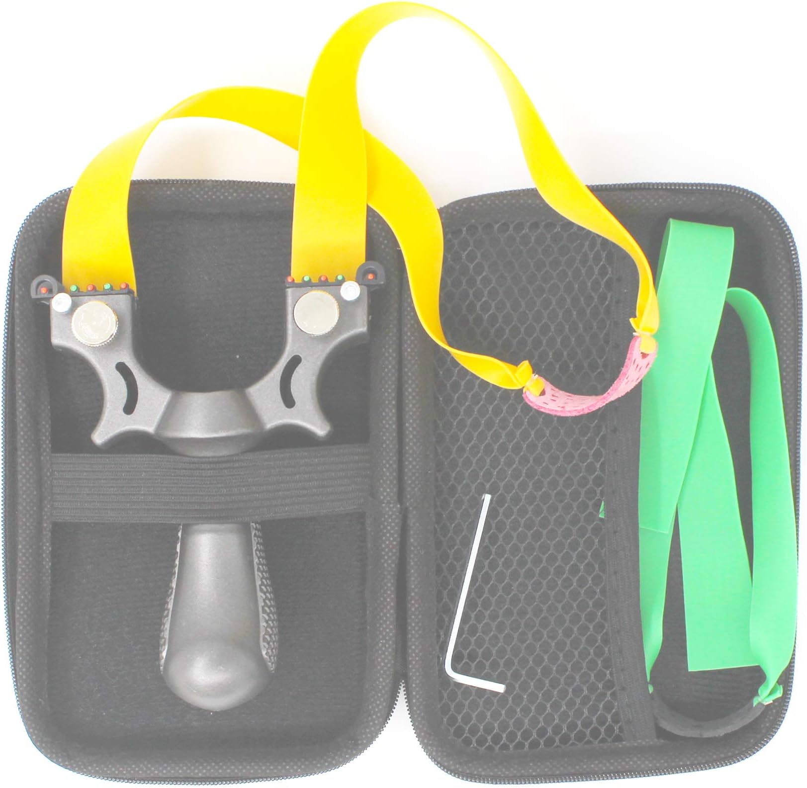 aufuwa Hunting Slingshot Black ABS Professional Outdoor Catapult with Slingshot Box & 2 Slingshot Rubber Bands