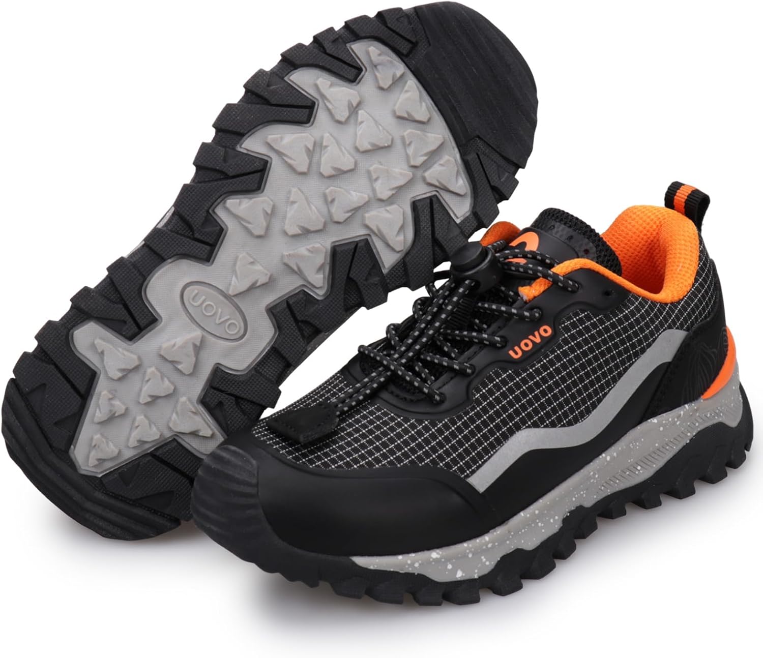 UOVO Boys Girls Running Shoes Kids Waterproof Hiking Trail Fashion Sneakers Breathable Lightweight Non-Slip Outdoor Walking Sports Shoe