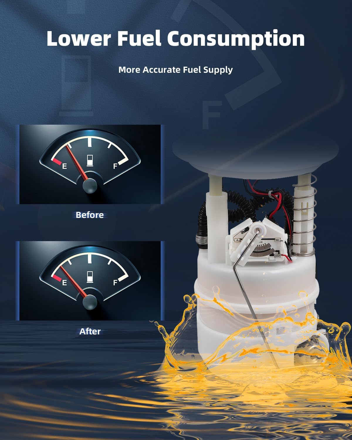 ECCPP Electric Fuel Pump Module Assembly Replacement for E9213M 2013-2018 for Nissan Sentra 1.8L