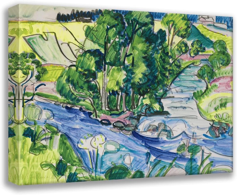 ArtDirect Wildboden with Kirchner's House (Kirchner's House in The Forest) (1925) 10x8 UnFramed Museum Art Print Poster Ready for Framing by Ernst Ludwig Kirchner (German, 1880-1938)