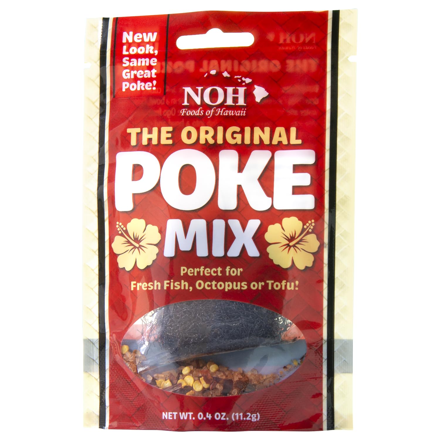 NOH Hawaiian Poke Mix, 0.4 oz Packet (Pack of 1) - Island-Style Poke Seasoning Mix made w/Ogo Seaweed, Hawaiian Salt, and Chili Pepper, perfect for Ahi Tuna, Seaweed Salad, Octopus, Tofu, and More