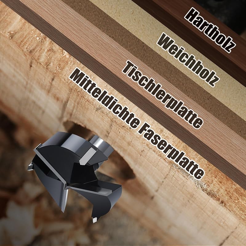 Forstner 42 mm Forstner fúrófej 92 mm hossz kerek szár fához keményfa MDF farostlemezhez