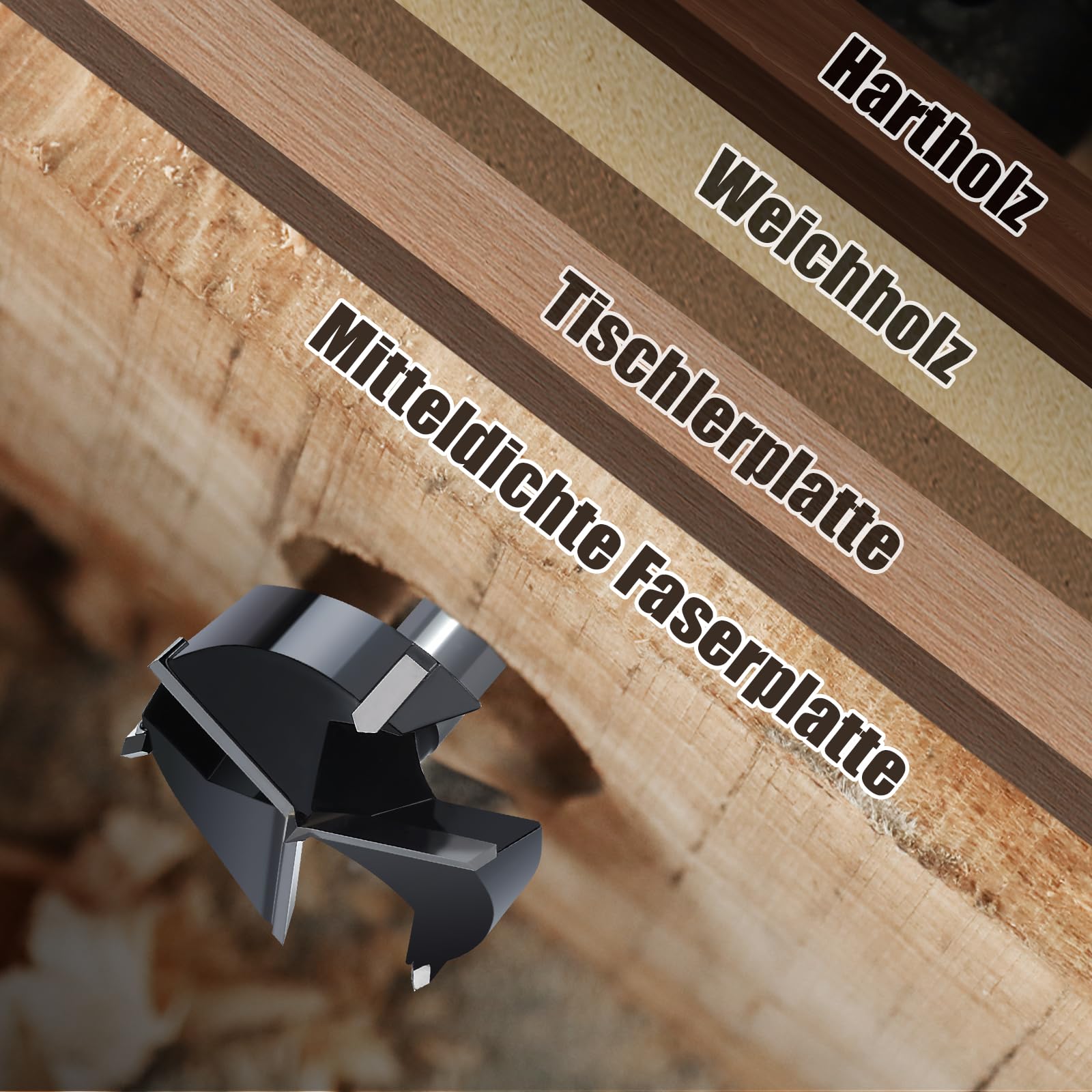 Punta Forstner 70mm Per Legno - Codolo Esagonale 10mm, Profondità 62mm - Foto 2