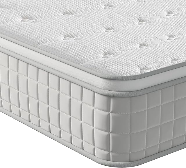 Vesgantti 3FT Single Mattress, 9.6 Inch Pocket Sprung Mattress Single with Breathable Foam and Individually Wrapped Spring - Medium Firm Feel, Modern Box Top Collection
