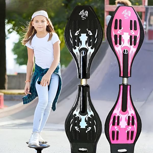 [starrycoo]ジェイボード ブレイブボード 子供 LED付の車輪 集中力や平衡感覚育 耐荷重100kg 4層トーションバージョン ABS製 耐久 耐震 安全な滑り止め 屋外 庭 家 公園 おもちゃ クリスマスプレゼント の日のギフト - 3