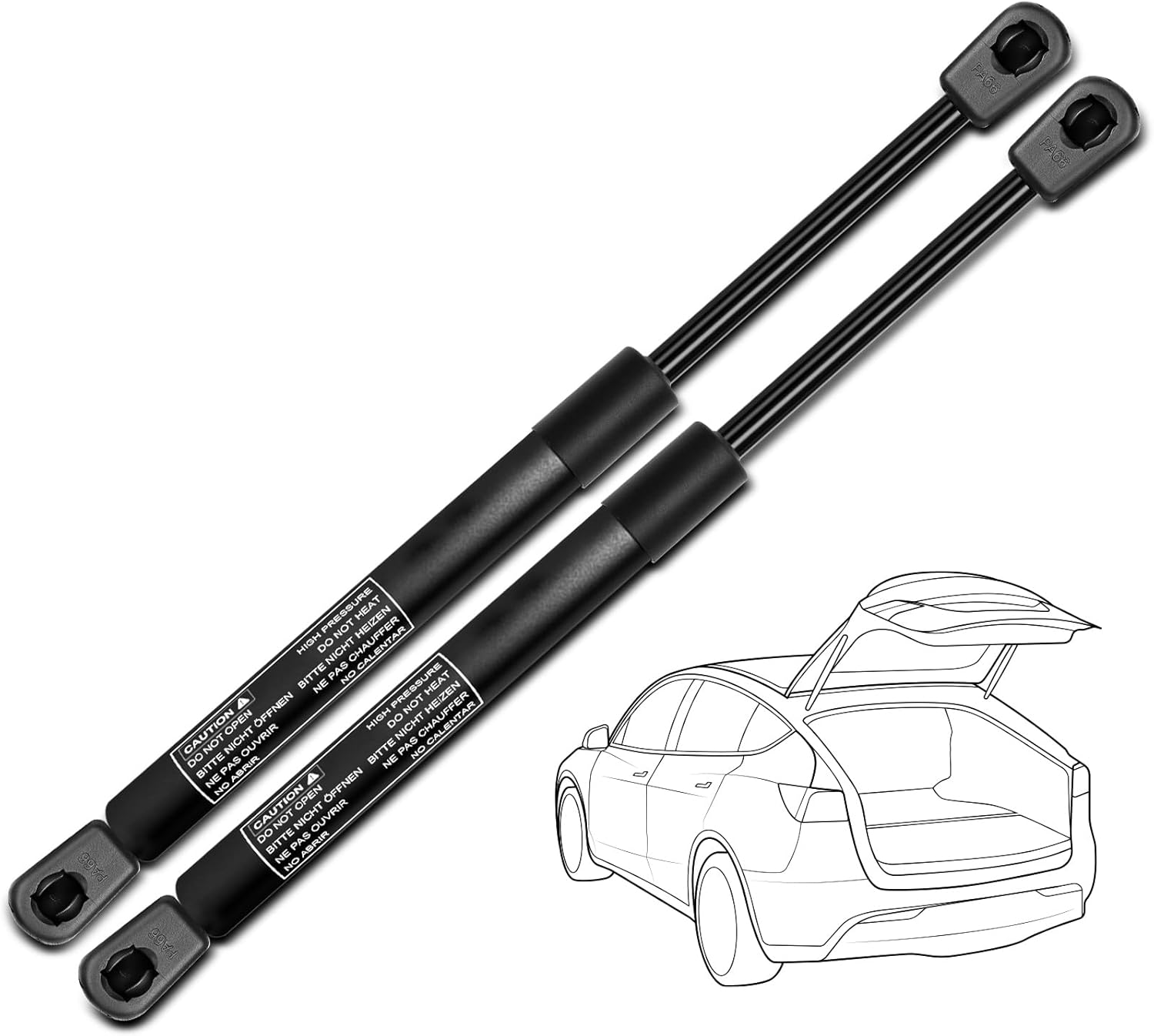 Set of 2 Tailgate Trunk Liftgate Lift Support Struts Gas Shock Spring for Ford Escape 2001-2012 Mazda Tribute 2008-2011 Mercury Mariner 2005-2011