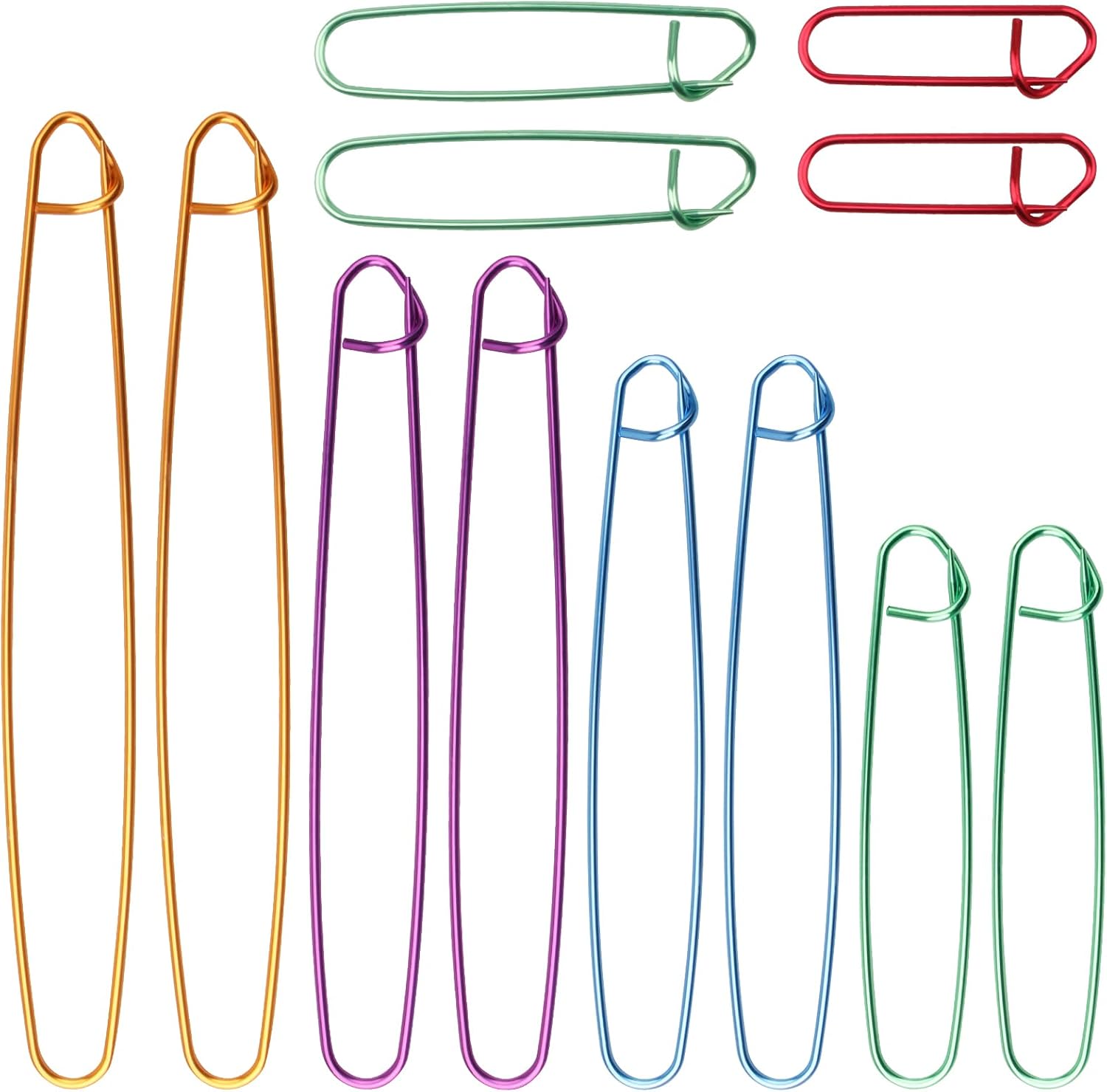Amazon.com: 12 PCS Stitch Holders for Knitting, 6 Size Knitting Stitch ...