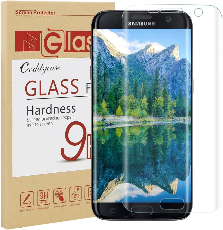 Galaxy S7 Edge Screen Protector, Coddycase Galaxy S7 Edge Tempered Glass [Full Coverage][Case Friendly][Bubble-Free], Screen Protector for Samsung Galaxy S7 Edge (1 Pack)