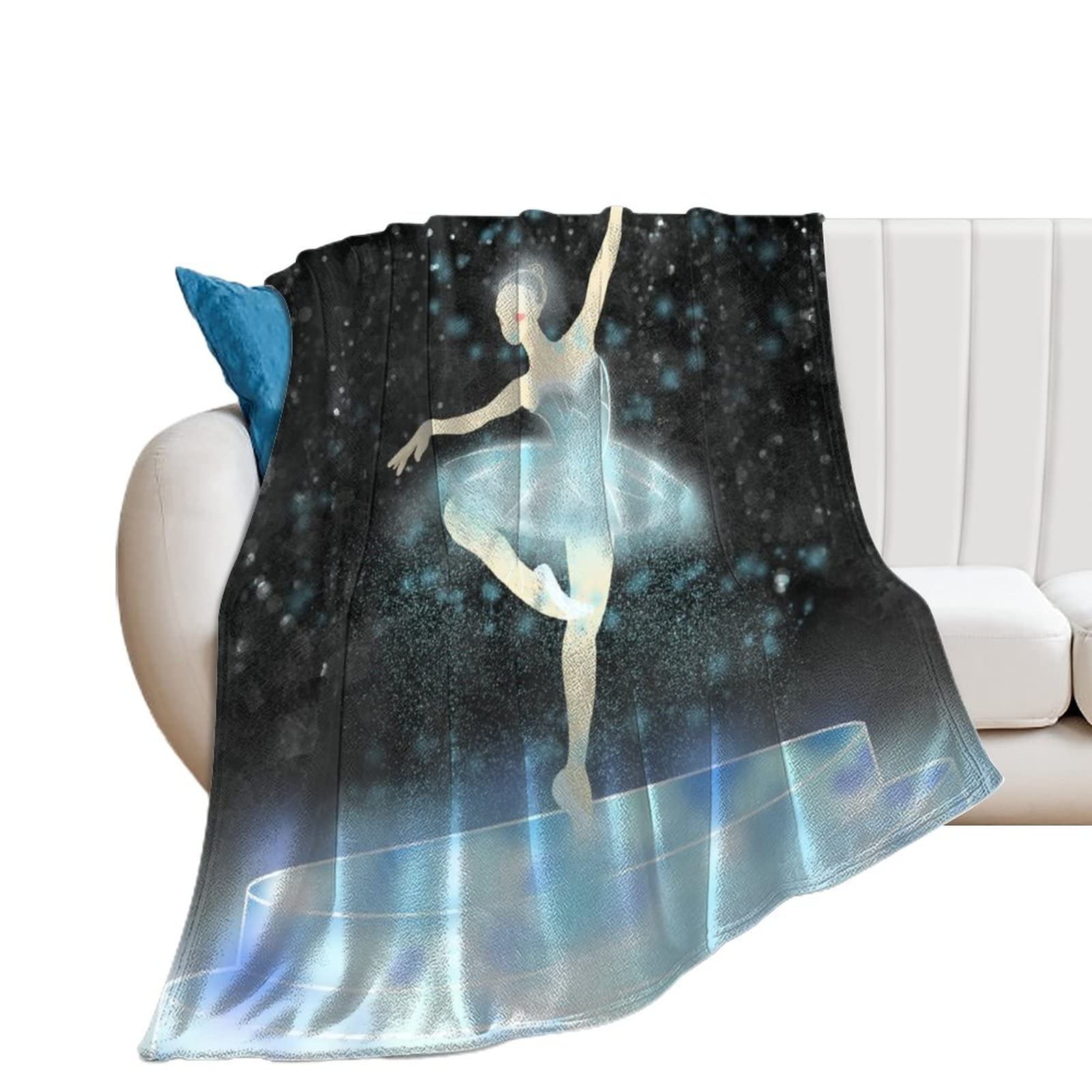Couverture en flanelle la danseuse étoilée en microfibre premium toucher velours uni