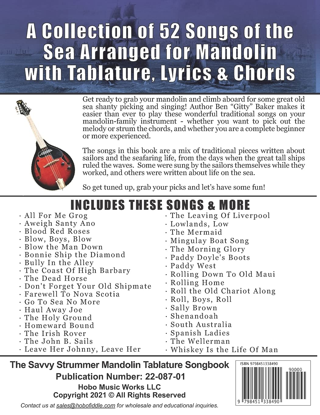 The Sea Shanty Mandolin Songbook: 52 Traditional Sea Songs & Shanties Arranged for Mandolin-Family Instruments