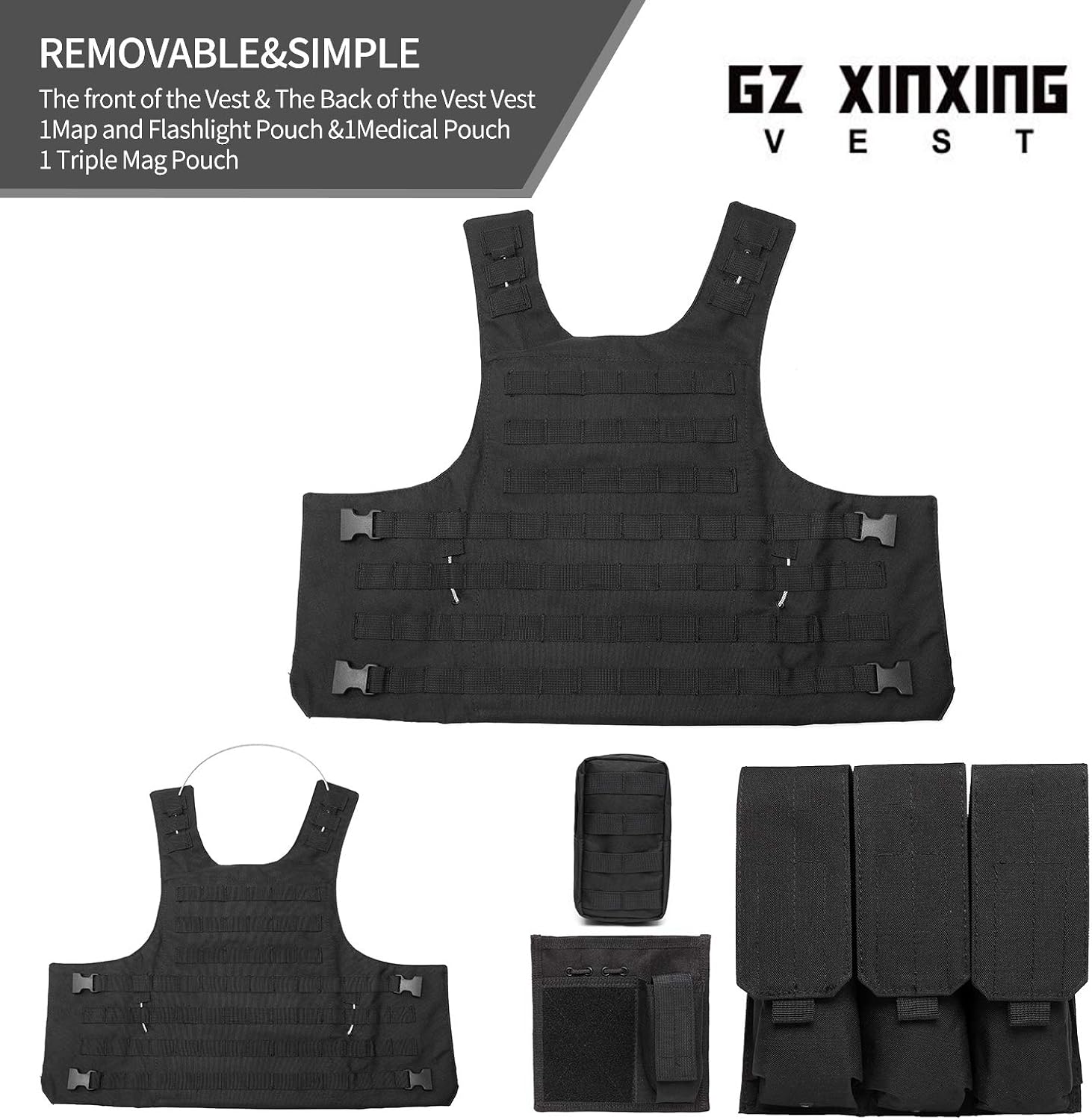 GZ XINXING Tactical Airsoft Vest : Sports & Outdoors