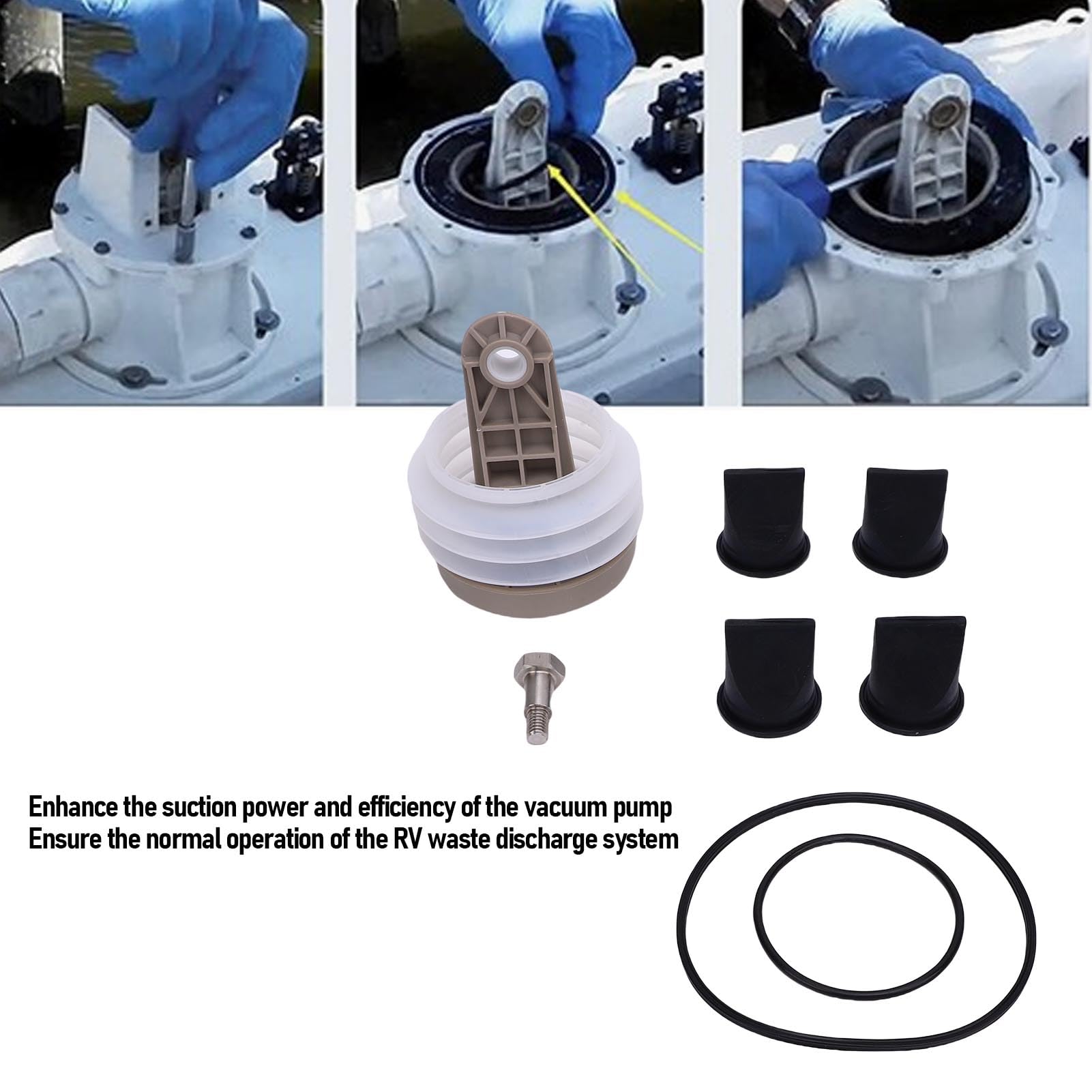 aqxreight Kit Pompa a Soffietto, 385230980 Sostituzione del Materiale del Tubo Corrugato Resistente All'usura Ad Alte Prestazioni per Pompe per Vuoto Sealand S T J Serie VG Sistemi di