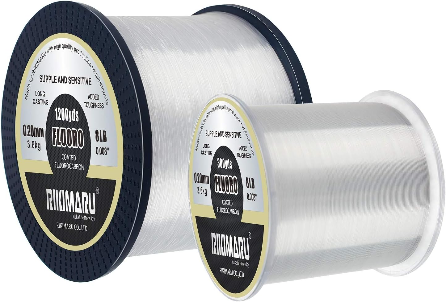 Fluoro Fishing Line, 100% Soft Fluorocarbon Coated Fishing Line