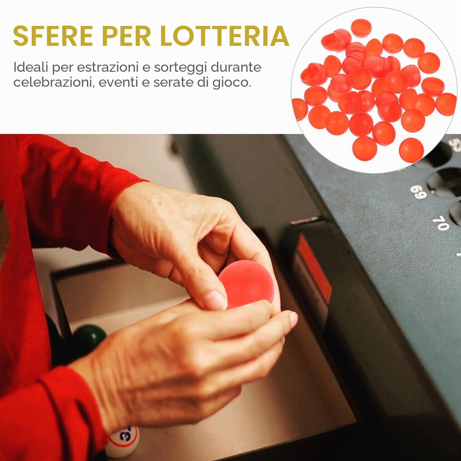 Amosfun Palline Apribili Lotteria 25 Pezzi Sfere Vuote Da 4.00 Cm Palline Da Pong in Plastica Per Sorteggio Bingo Giochi E Decorazioni Per Feste Ed Eventi