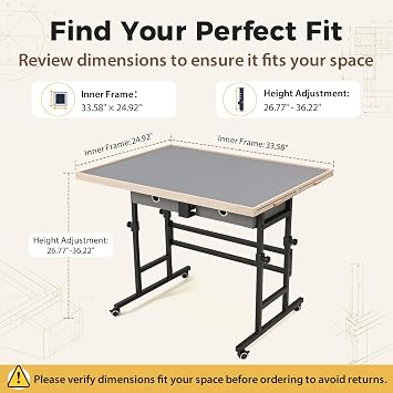 BuilderButler Puzzle Table 1500 Pieces with Wheels, Drawers & Cover, 33.58x24.92 Adjustable Height & 45 Tilting Jigsaw Board for Adults, Also Ideal as Fuse Beads Table