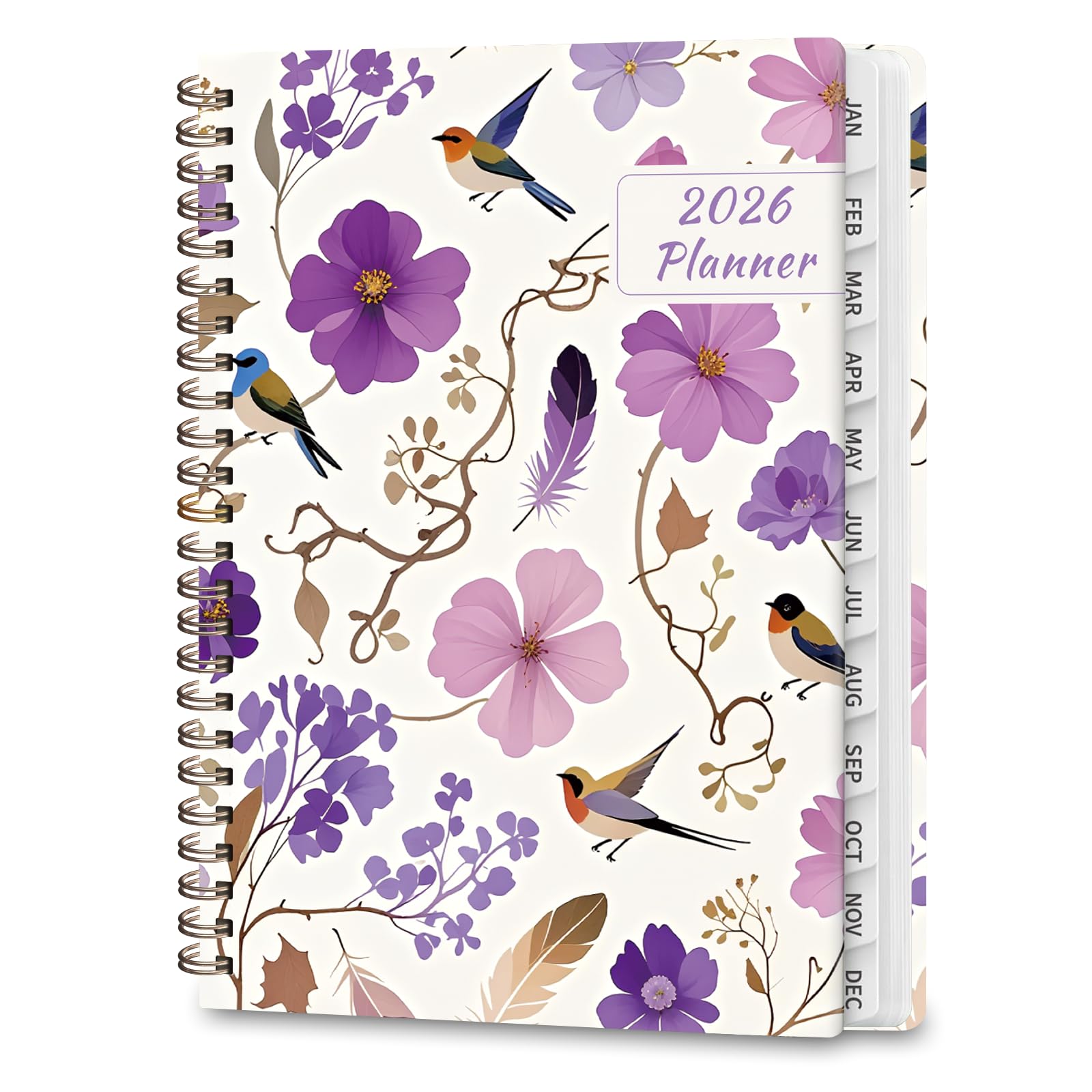 2026 Planner, Weekly and Monthly Calendar Planning Book, Jan 2026 - Dec 2026, Academic Agenda Book, Desk Accessories for Home, Office and School Supplies - A5 (6.3'' x 8.5'') Violet
