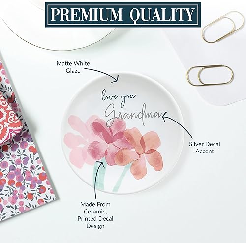 Miniatura 7 de Pavilion Gift Company Bandejas para joyería de abuela, 4 pulgadas, rosa, morado, naranja, verde