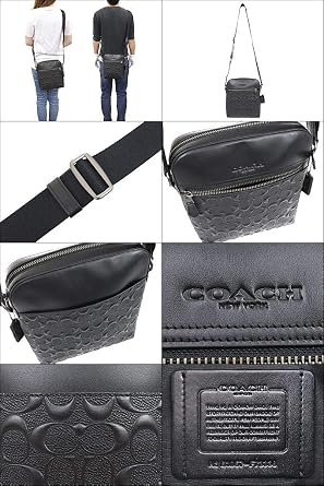 Coach F73338 Black QB/BK Signature Leather Bag, Men's, Women's, Outlet Product, Brand: