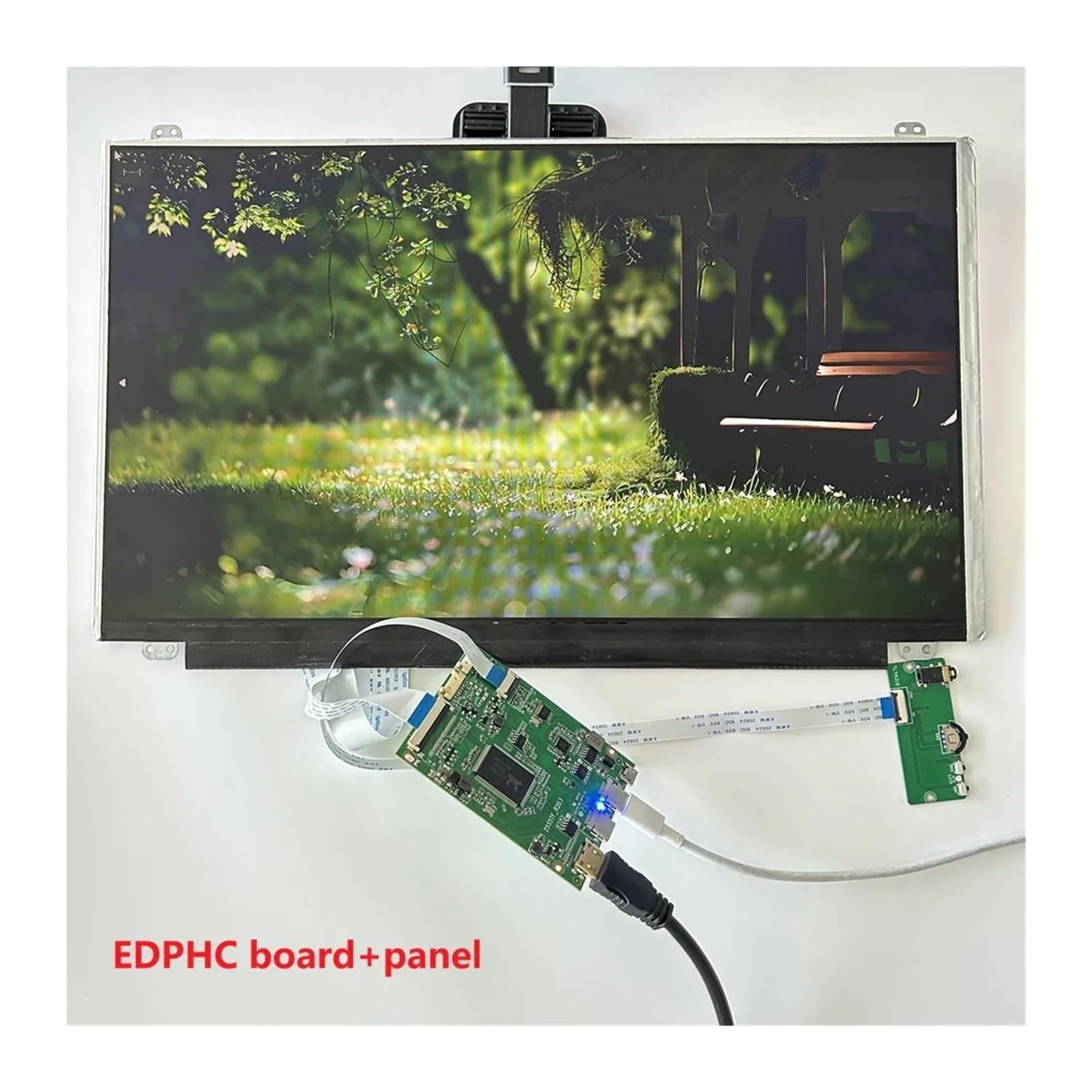 Scheda Controller LCD EDP, VGA Type-C USB Mini HDMI, Monitor LCD LED 1080P Da 15,6 Pollici, PC, Laptop, Console Di Gioco E, Compatibile Con Kit Driver EDP Raspberry Pi(EDP2H with panel)
