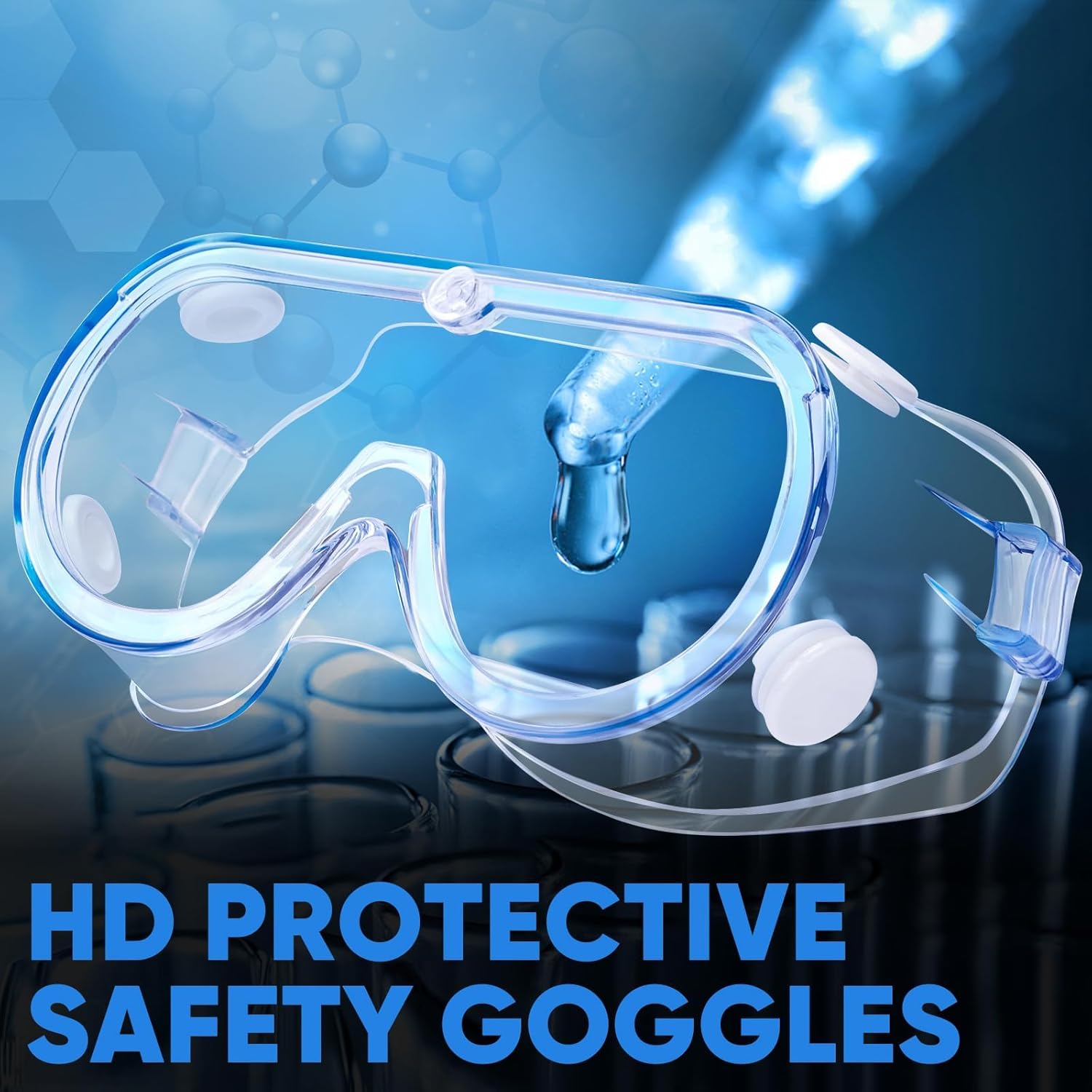 TICONN Anti-Fog Safety Goggles, HD Clear Eye Protection, ANSI Z87.1 Lab Goggles for Chemistry, Industrial - Image 6