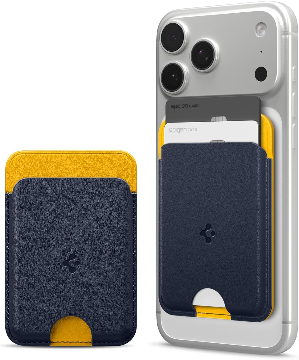 Caseology by Spigen for MagSafe Wallet, Holds 2 Cards, Nano Pop MagFit Compatible with iPhone 17/16/15/14/13/12 Models, Pixel 10 Series, MagSafe-Cases, Pixelsnap and More, Card Holder - Blueberry Navy
