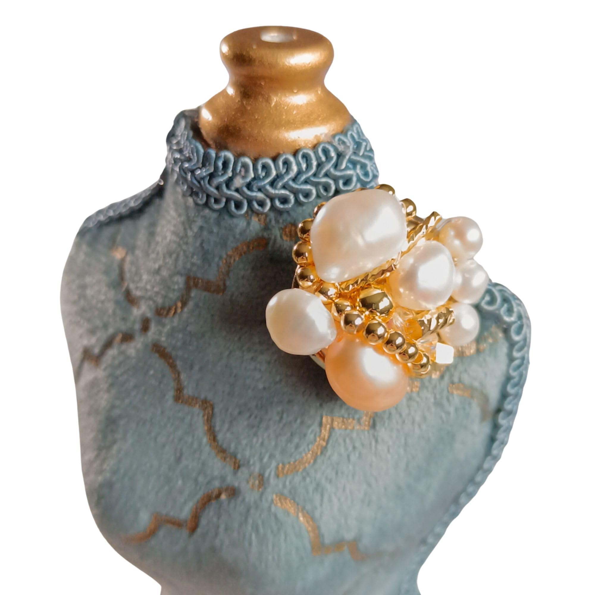 Broche Artisanale en Perles Baroques Authentiques - Élégance Naturelle et Luxe - Broche originale cadeau