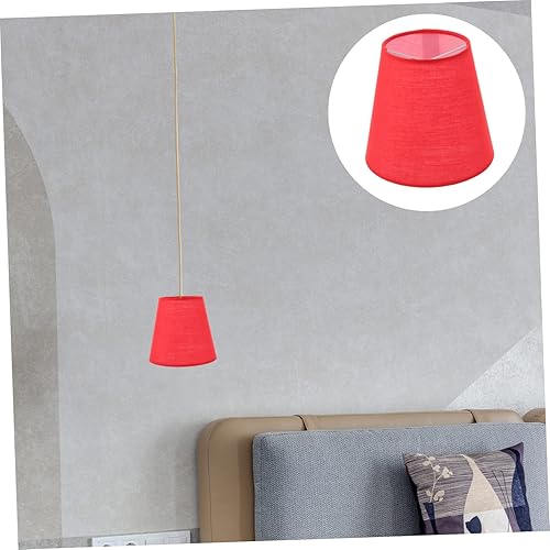 Miniatura 4 de Housoutil Pantalla de tela rústica, lámpara de mesa rústica, mini clips, lámpara de papel, pantalla de lámpara, pantallas con clip en tambor,
