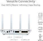 ASUS ExpertWiFi EBR63 AX3000 WiFi 6 Routeur d'affaires - Portail client personnalisé & SDN, Configuration facile et gestion à distance, évolutive avec ExpertWiFi AiMesh