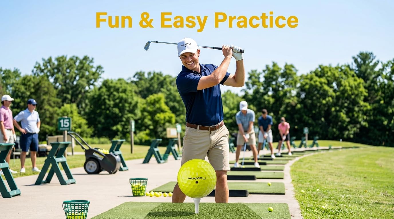 Maxfli SoftFli Golf Balls – 36-Pack Gloss Yellow | Soft Feel Low Compression Golf Balls for Distance & Control | Durable Ionomer Cover | Ideal for Beginners & Recreational Golfers