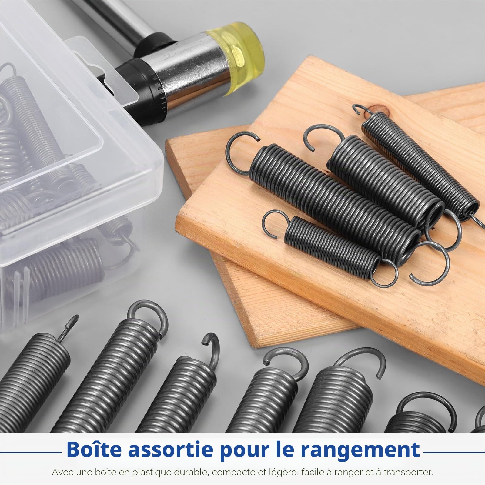 Glarks 36 pièces de ressorts de prolongation en acier inoxydable avec crochets d’ouverture, ensembles de 12 tailles, petit assortiment de ressorts de tension de ressorts de fil pour l’industrie de la