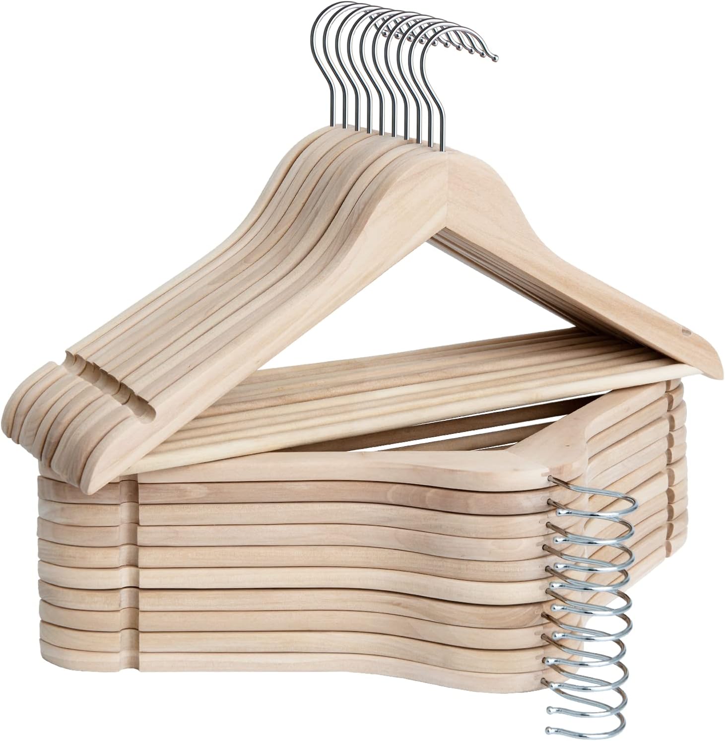 StorageWorks Red Cedar Wood Hangers 6 Pack with Clothes Hanger 20 Pack