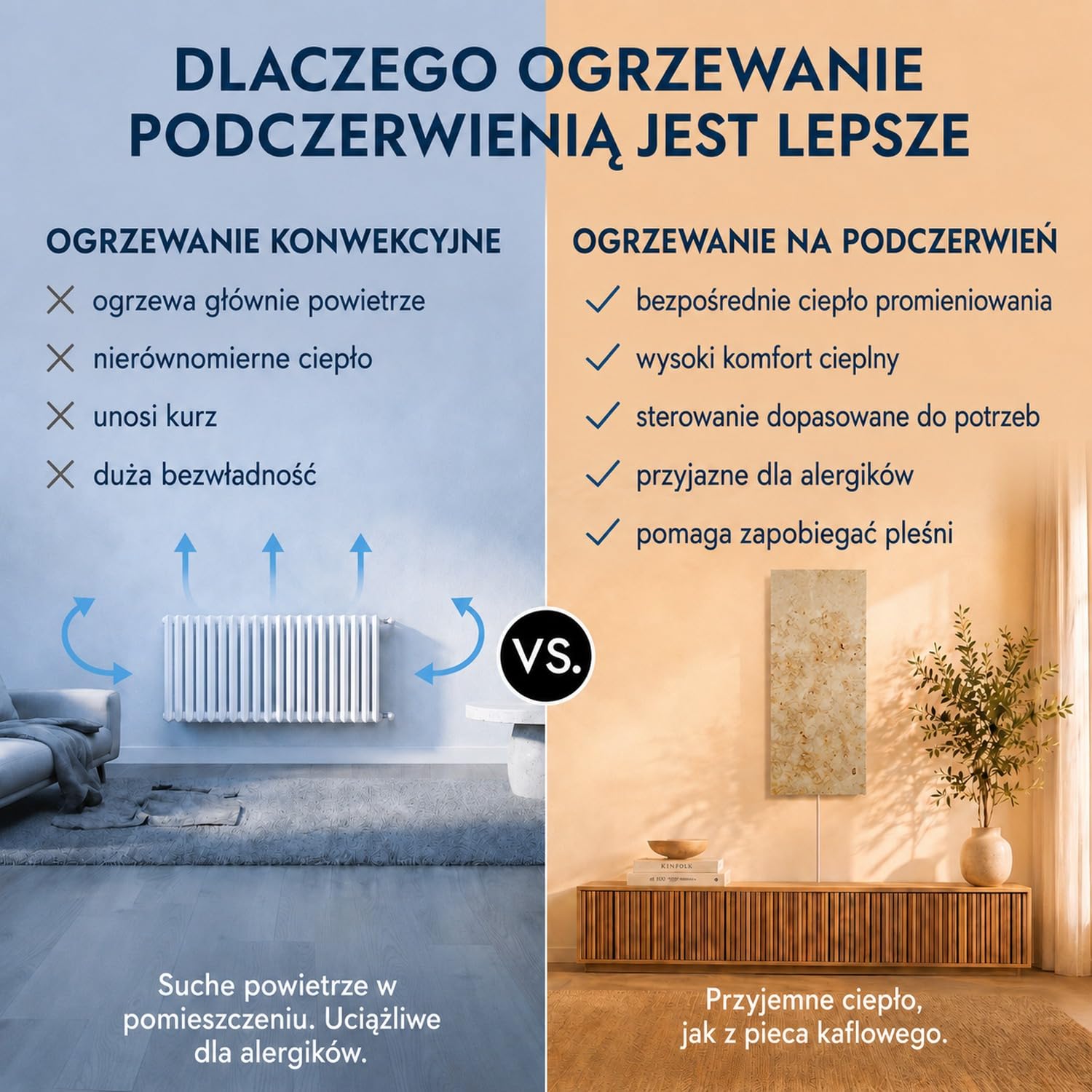 Marwona | Marmurowy promiennik podczerwieni z cyfrowym termostatem | 800 W | Lymonit | energooszczędne ogrzewanie ścienne na podczerwień | 5 lat | niemiecka jakość