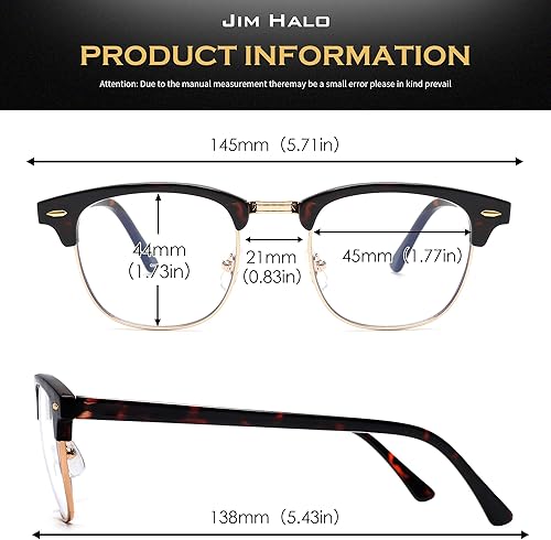 Miniatura 6 de JIM HALO Paquete de 2 lentes anti luz azul para mujeres y hombres, cuadrados, de gran tamaño, para computadora, juegos, TV, teléfonos, lentes con