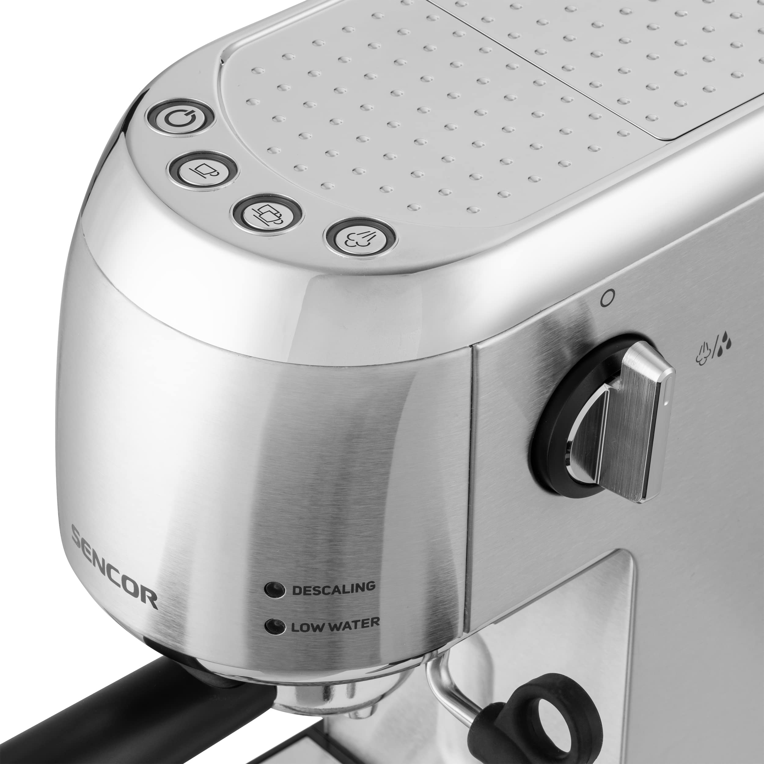 SENCOR Ekspres do espresso, cappuccino i latte, kawa zbożowa, włoska pompa 20 barów i spieniacz do mleka, ekspres do kawy espresso, termoblok, z opatentowaną dyszą parową, Barista Express
