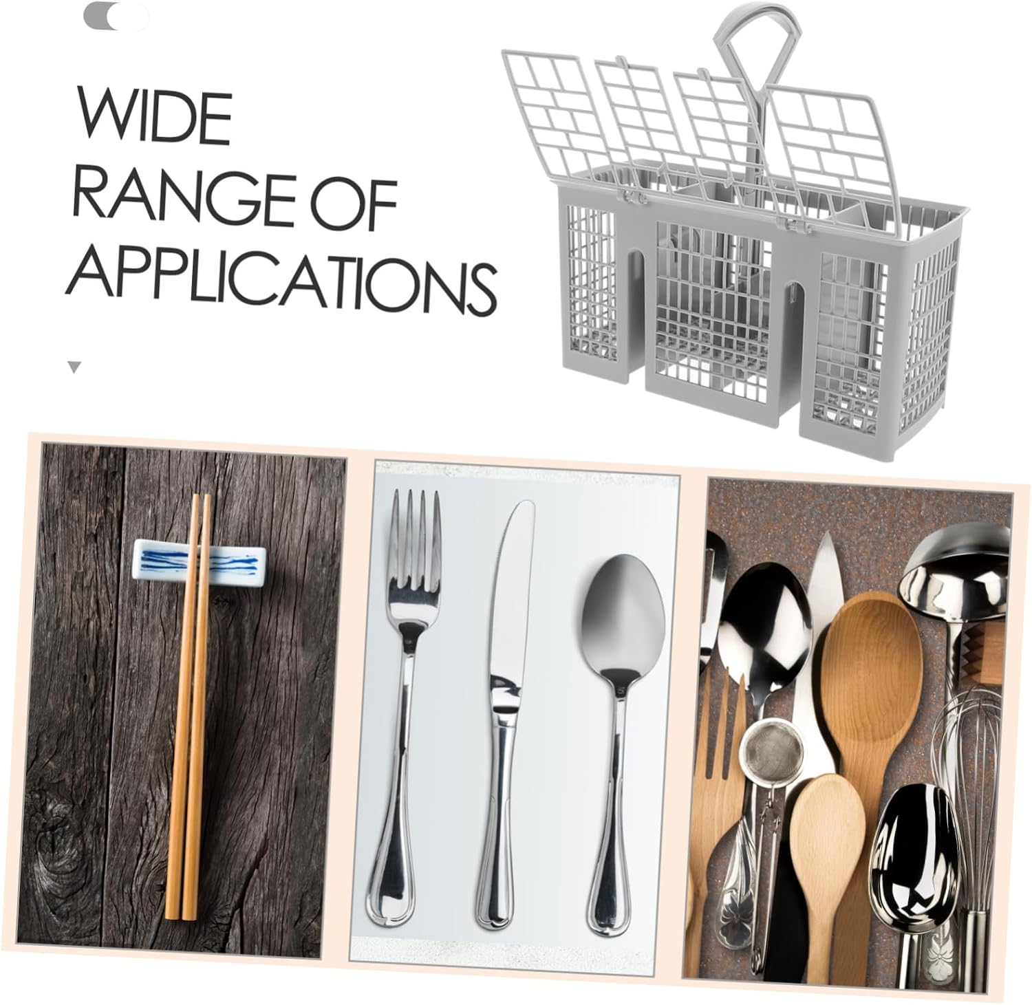 Space-saving Dishwasher Cutlery Basket Silverware Caddy Drain Chopstick Holder for
