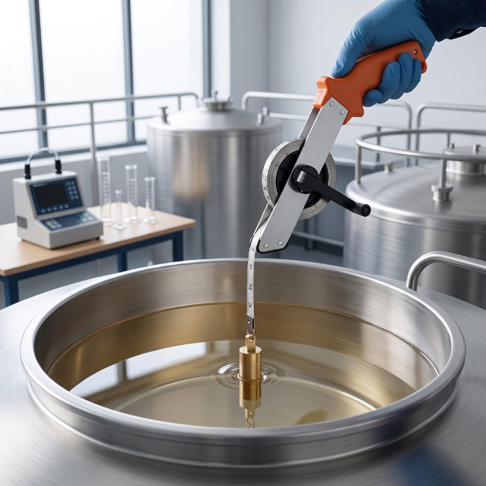 Luocute Cinta Métrica de Aceite de 33 Pies, Cinta Métrica de Acero
