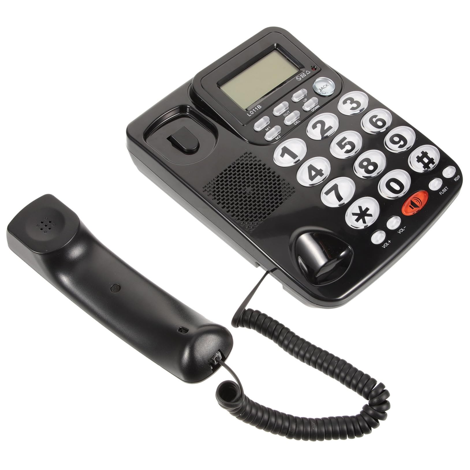 iplusmile Telefono Fisso da Scrivania Rj11 Tasti Grandi, Nero