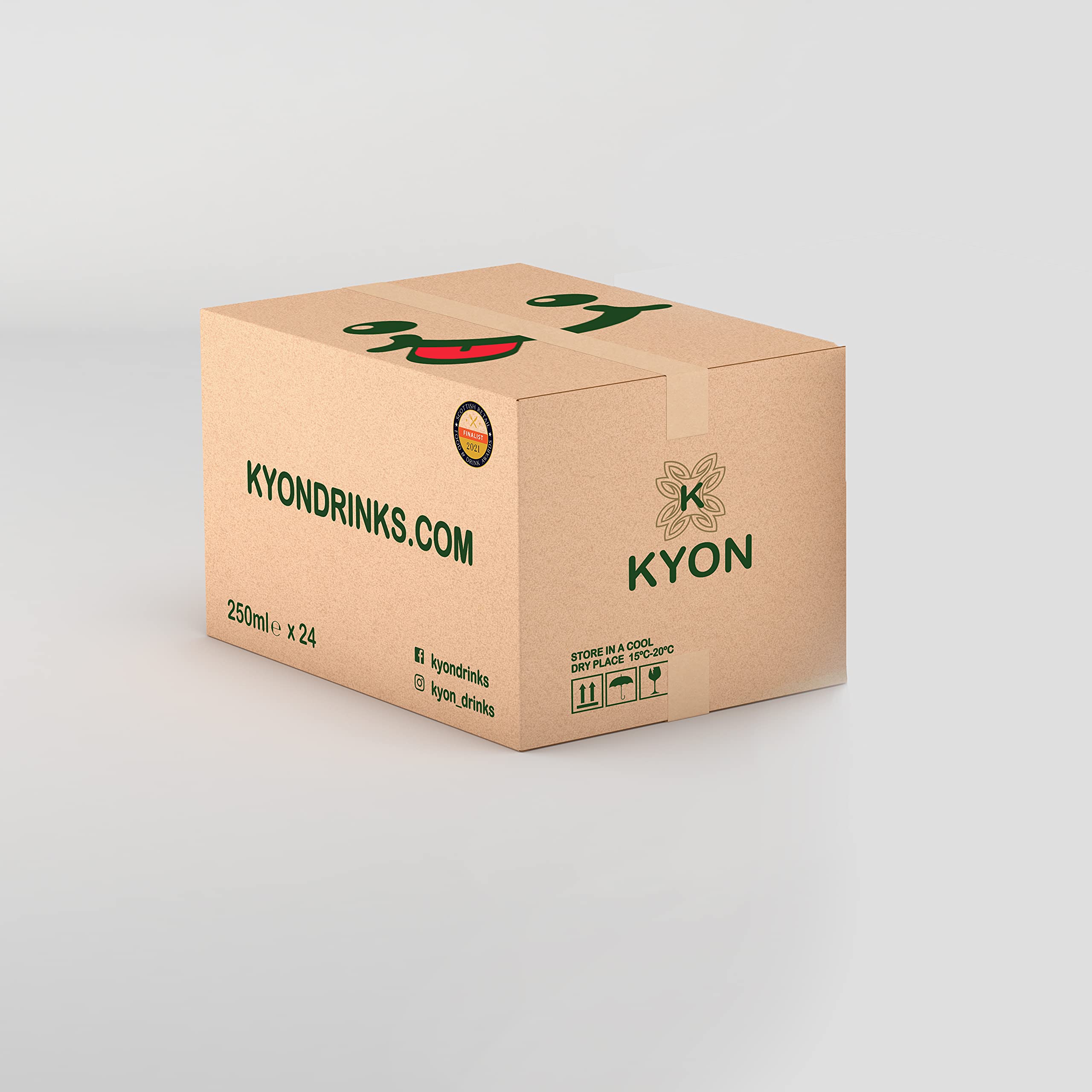 Bevanda Kyon Ppinger - Succo di zenzero con mela, lime e fiori di sambuco, 250 ml, bevanda rinfrescante e analcolica allo zenzero, disponibile in confezioni da 24
