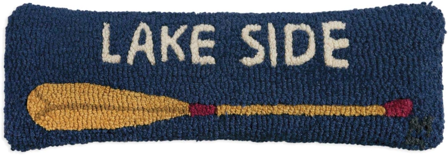 Chandler 4 Corners Artist-Designed Lakeside Oar Hand-Hooked Wool Decorative Throw Pillow (8 in x 24 in) Lake & Lodge Pillow for Couches & Beds - Easy Care & Low Maintenance - Lake House Cabin Pillow