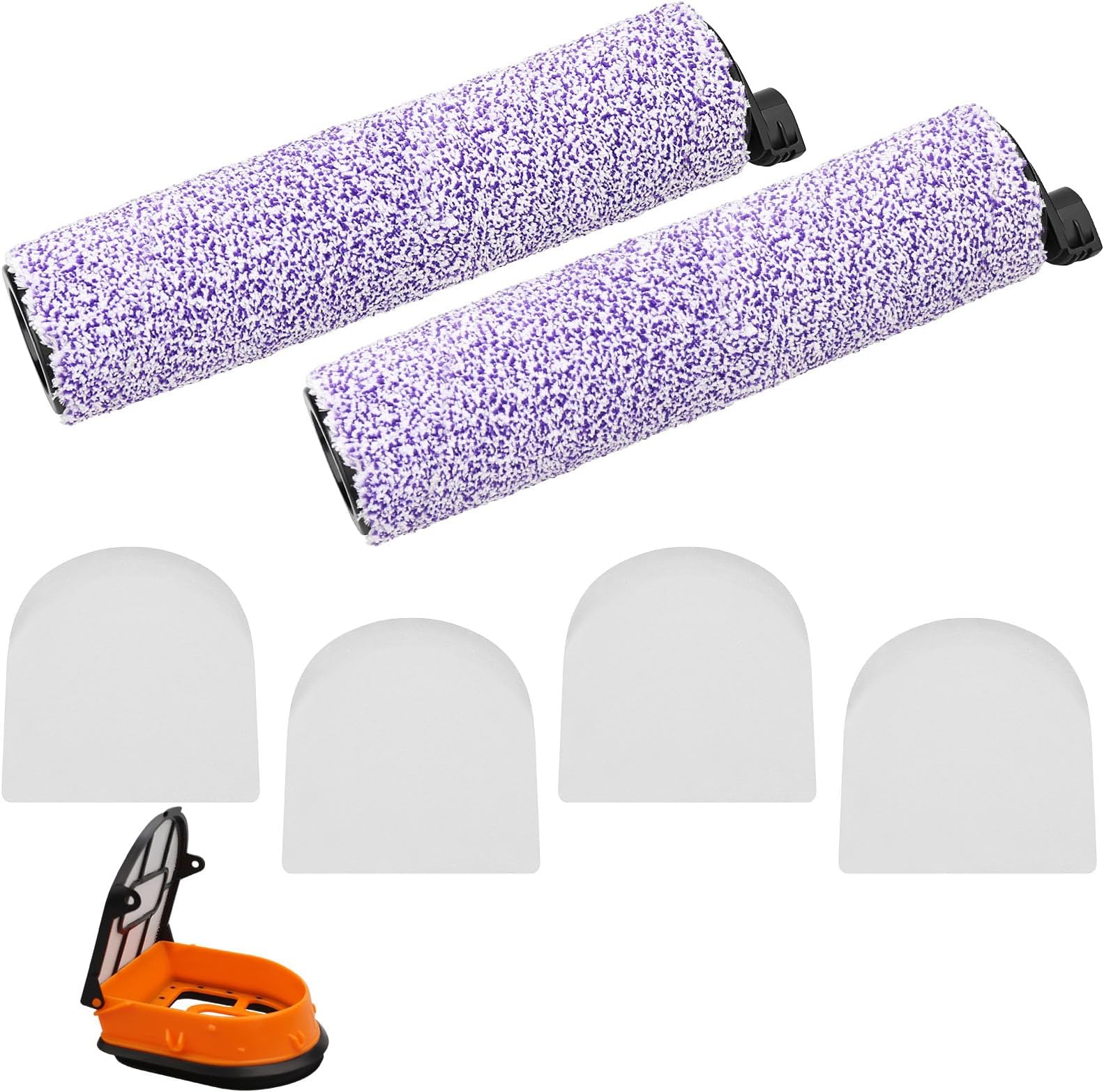 2 HydroVac Replacement Roller Filter kit for Shark AW261 WD261 WD101 AW302 WD161 WD201 WD100 WD200 WD101 HydroVac XL 3 in 1 Vacuum, Replace part WDFF1 WDB1