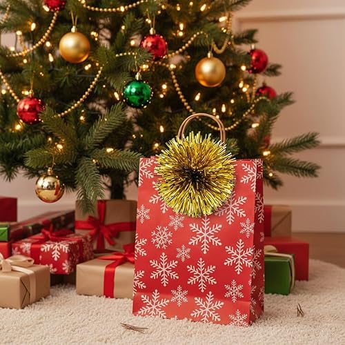 Miniatura 13 de CT CRAFT LLC 12 lazos de oropel autoadhesivos de 4 pulgadas x 12 unidades, accesorio para envolver regalos, vacaciones, Navidad, fiesta de cumpleaños