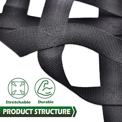 Miniatura 4 de GRAND ORANGE Nerf - 2 redes de barra negras compatibles con ATV Honda Yamaha Suzuki Kawasaki TRX450R 400EX 400X 300EX 300X 2006-2011 correas de