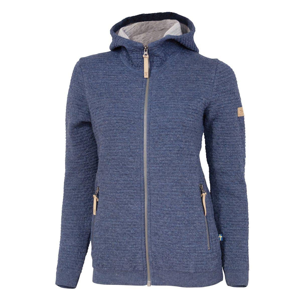 Ivanhoe of Sweden W Morel Hood Blue, Women's Jacket, Size 12 - Colour Denim, denim, M