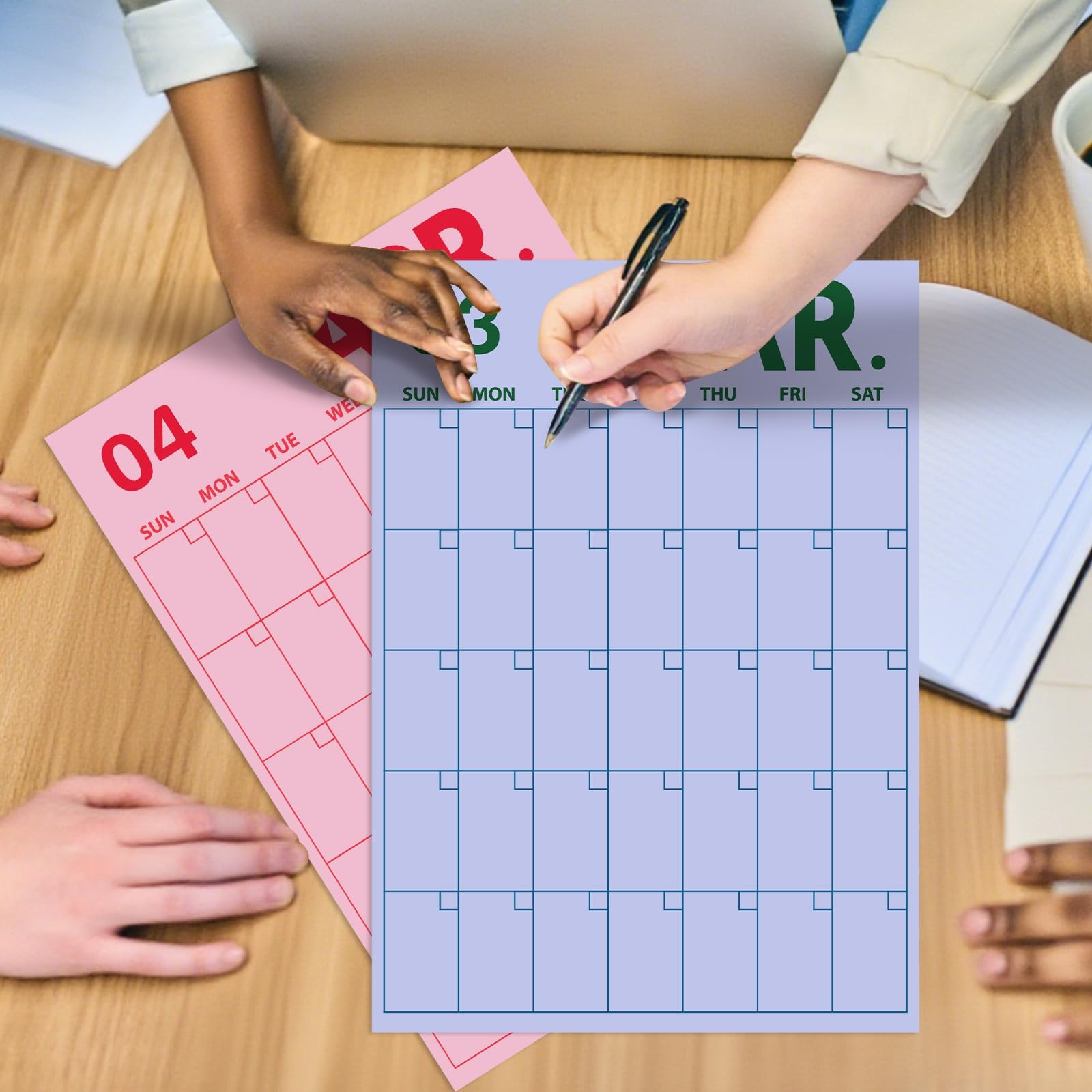 Großer Wandkalender 2025, 18 Monate, vertikaler Wandplaner, bunter wiederverwendbarer Kalender für die Wand mit 18 bunten Designs, großer Platz für Büro, Zuhause, Schule, Organisation, 30,5 x 40,6 cm