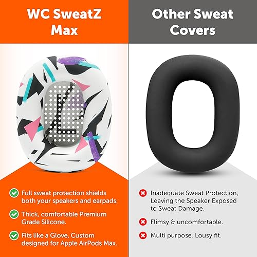 Miniatura 3 de WC SweatZ Max - Fundas protectoras patentadas para Airpods Max fabricadas por Wicked Cojines, a prueba de sudor y fácilmente lavable, protección