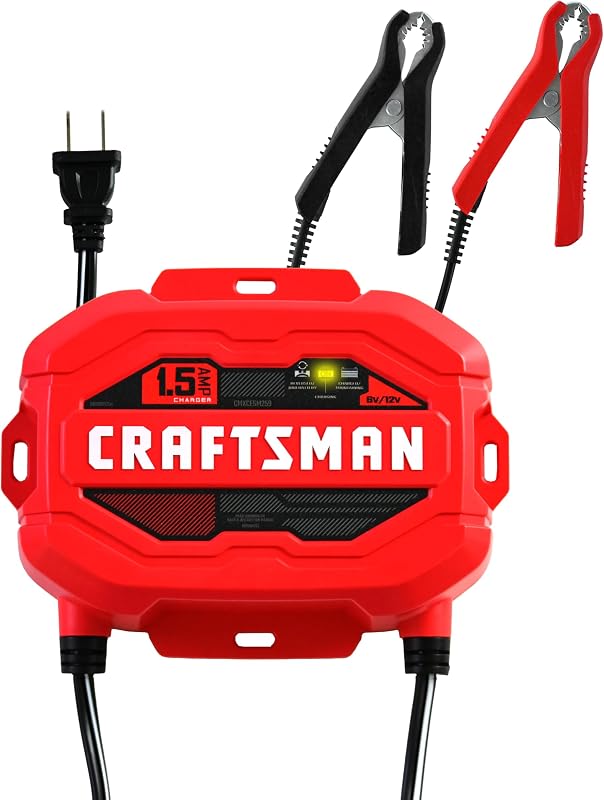 1.5A Car Battery Charger & Maintainer, 6V/12V – CMXCESM259