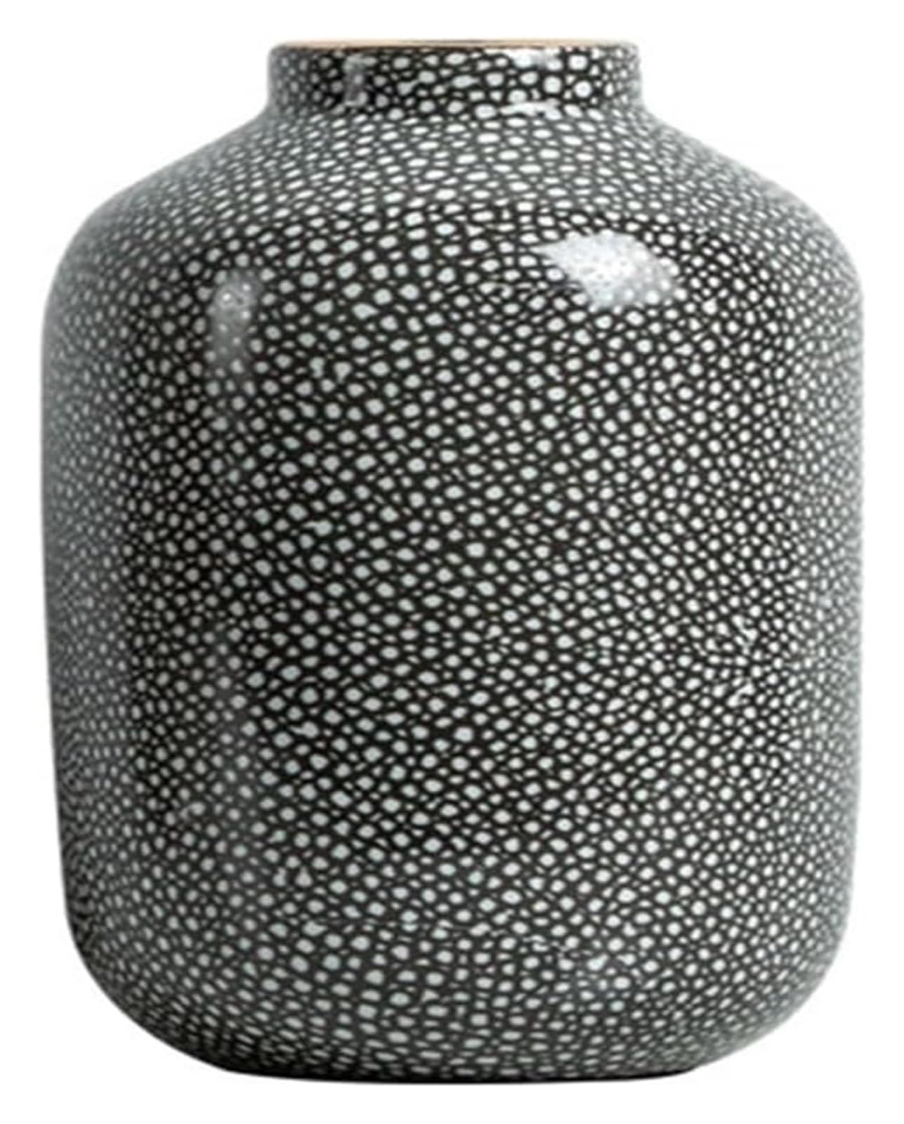 Vase en céramique gris pour sublimer une entrée sombre ou un bureau